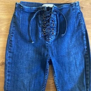 FREE PEOPLE | tied up denim